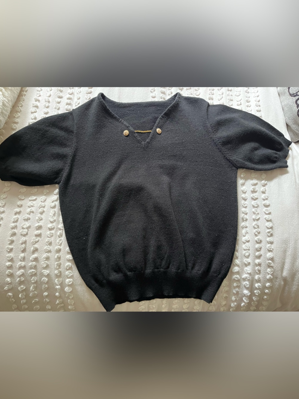 Dazy-Less Classic  Black Knit Short Sleeve Top